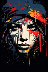 Street Art Rebel: Graffiti-style street art and rebellious messages. Professional tshirt design vector