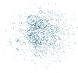 Underwater Sparkling Air Bubbles Big Center
