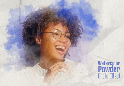 Watercolor Powder Photo Effect