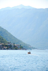 sea and mountains landscape, Kotor Bay, Montenegro