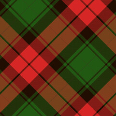 Christmas Plaid Seamless Pattern, Scottish Tartan Check Pattern in Red, Green and Black for dress, skirt, scarf, throw, jacket, fashion fabric digital paper print.
