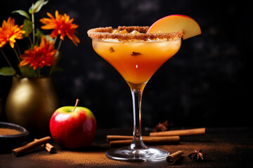 Spiced Autumn Delight: Brown Sugar Apple Cider Margarita
