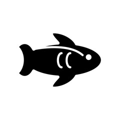 Fish icon silhouette design template isolated illustration