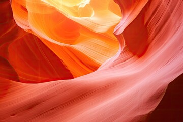 Lower Antelope Canyon in Arizona, United States of America. Colorful layers of sandstone, The interior of the narrow walls of, AI Generated