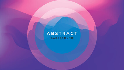 background with circles, Abstract background with mountains and sun blue red color . Vector illustration for your design. Abstract background. Minimal geometric cover design. Dynamic shapes compositio