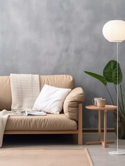 Modern Nordic style apartment with picture frame template