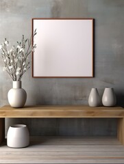 Modern Nordic style apartment with picture frame template