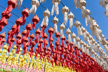 Fototapeta premium The Lamphun Lantern Festival is a traditional festival.
