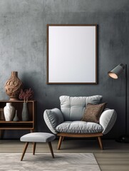 Modern Nordic style apartment with picture frame template