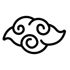 Cloud Line Style in Design Icon