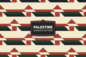 Fototapeta premium Palestinian embroidery seamless pattern background. Great for presentations and slides. vector file.