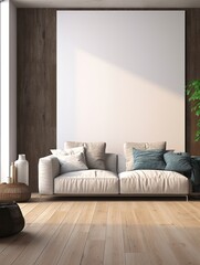 Modern Nordic style apartment with picture frame template