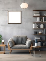 Modern Nordic style apartment with picture frame template