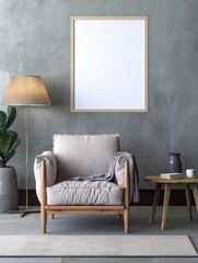 Modern Nordic style apartment with picture frame template