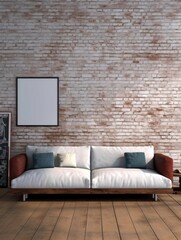 Modern Nordic style apartment with picture frame template