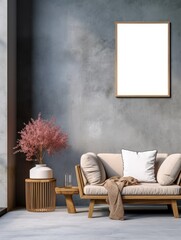 Modern Nordic style apartment with picture frame template