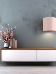 Modern Nordic style apartment with picture frame template