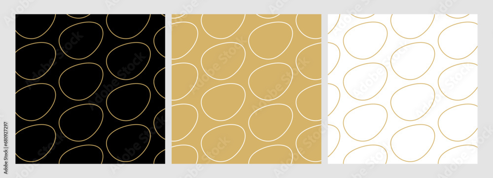 Poster Abstract blob shape organic, irregular round blot form outline circle. Collection of liquid drops pattern in modern doodle style. Vector illustration.