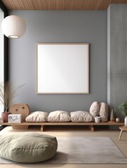 Modern Nordic style apartment with picture frame template