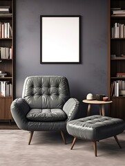 Modern Nordic style apartment with picture frame template