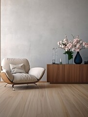 Modern Nordic style apartment with picture frame template