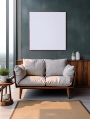 Modern Nordic style apartment with picture frame template