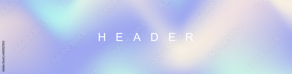 Poster Abstract pastel gradient header background. Innovation header background design for cover. Landing page concept for your graphic design