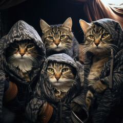 Cats Gang, Kitty Gangster Band, Cats Friendship