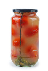 Mold in a jar of pickled tomatoes