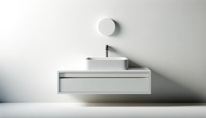 Minimalist sink. Modern interior