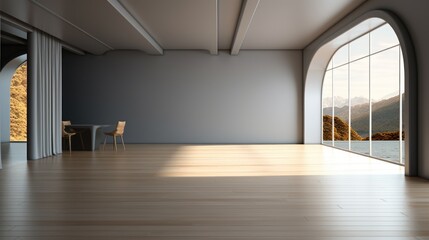 Modern blank interior