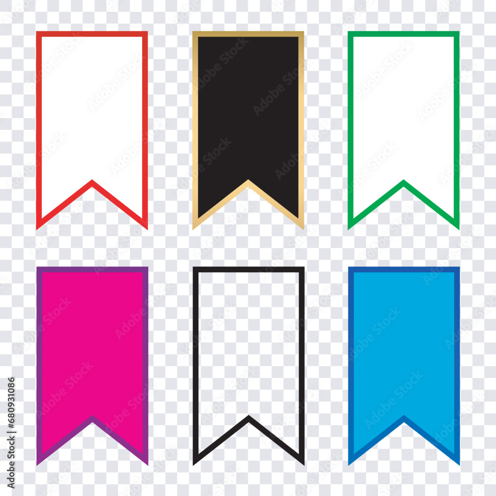 Aufkleber line ribbon element set design vector template multi colour, lower third ribbon text box design temp