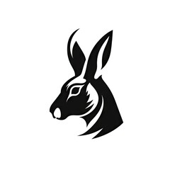 Naklejka premium Cute rabbit face with long ears AI generative illustration