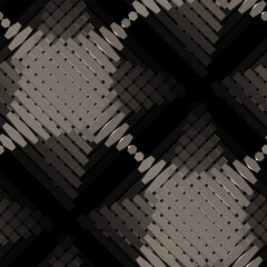  Black and Gray Abstract Plaid Pattern Seamless Vector Graphic (Black Knight Spear) for for dress, skirt, scarf, throw, jacket, fashion fabric or digital paper print.