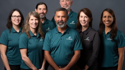 Business team giving pose