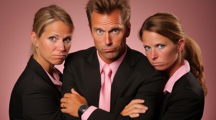 Business team giving pose