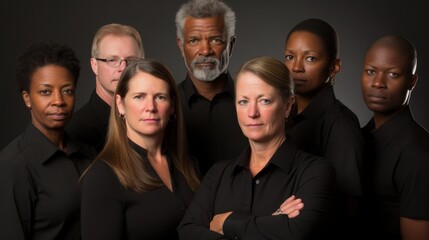 Business team giving pose