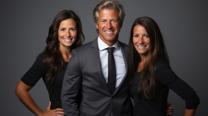 Business team giving pose