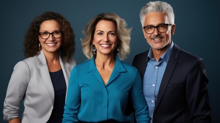Business team giving pose