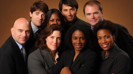 Business team giving pose