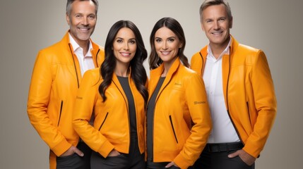 Business team giving pose