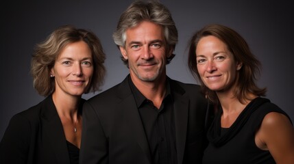 Business team giving pose