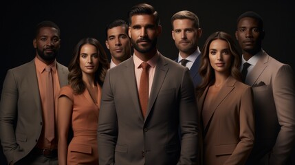Business team giving pose