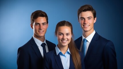 Business team giving pose