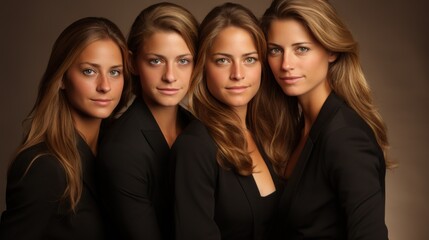 Business team giving pose