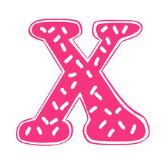 Donut font Letter X