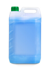 plastic container for liquid detergents, isolate on a white background