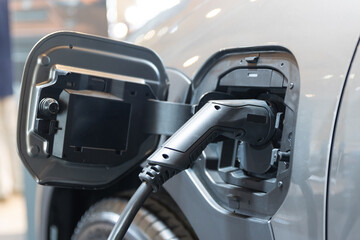 A Detailed View of an Electric Car's Fuel Pump