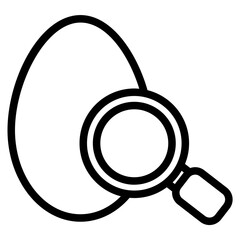 egg with magnifying glass line