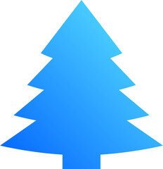 Blue Gradient Christmas-Tree Icon